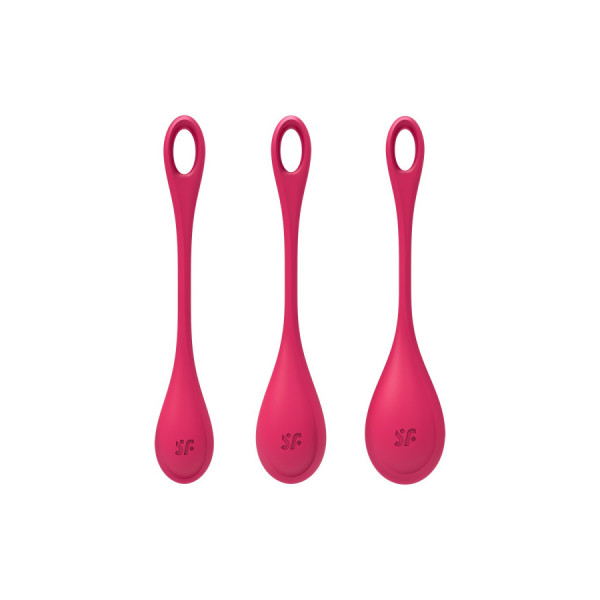 Set de 3 boules de geisha rouge Yoni Power 1 Satisfyer 